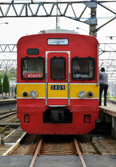 Fototapeta premium Commuter train in Bogor Train Station