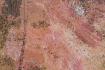 Aerial red sandy landform background texture