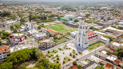 Panorama Iglesia Moca, Republica Dominicana - obrazy, fototapety, plakaty