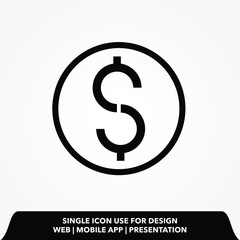 dollar vector icon logo template