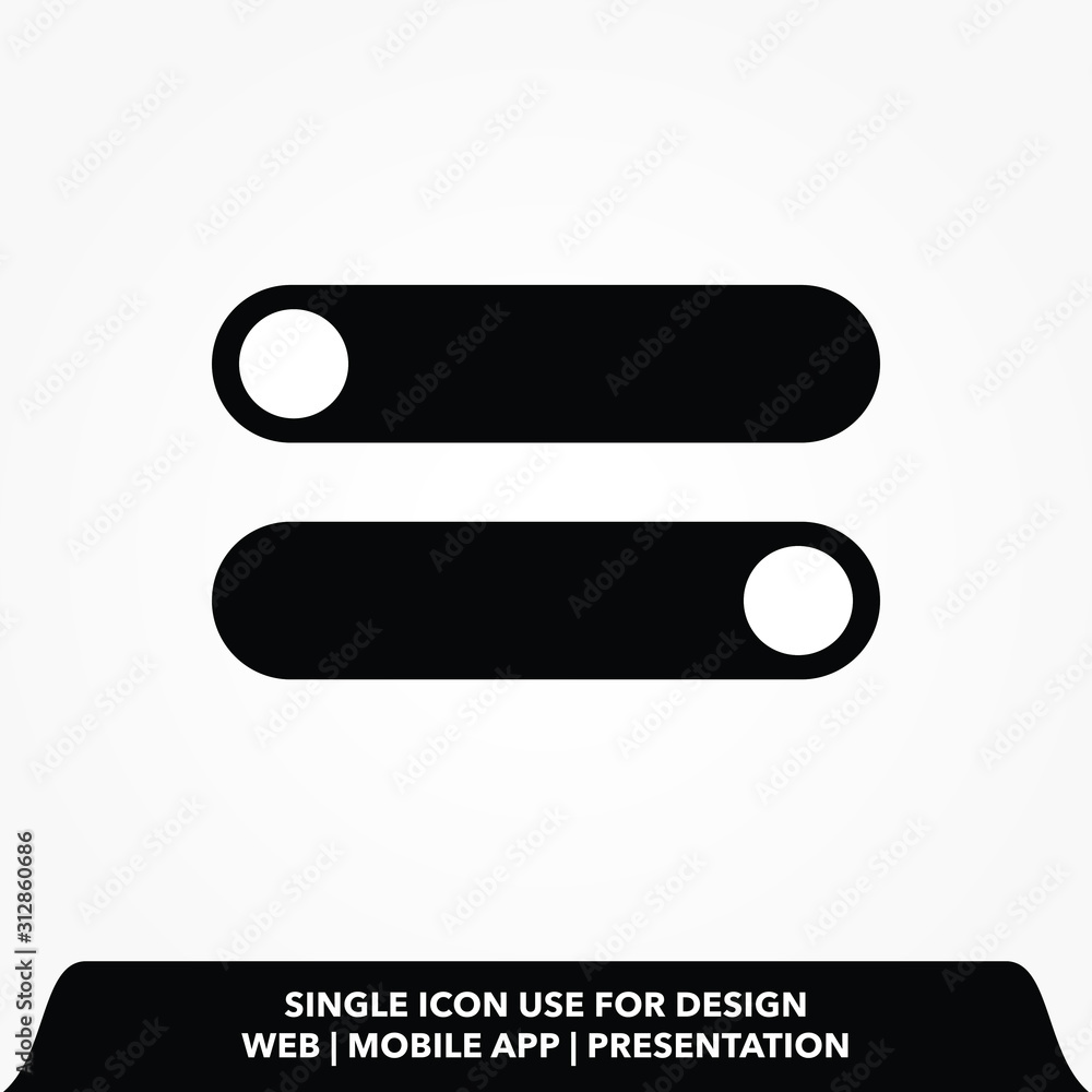 Poster switch button signicon design vector illustration