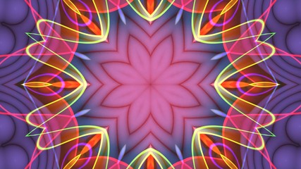 Kaleidoscope Mandala Art Design Abstract Background