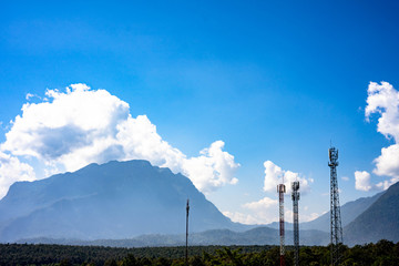 Broadcasting system post and communication high tower for antenna transmission center and wireless...