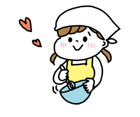 女の子　お菓子作り
