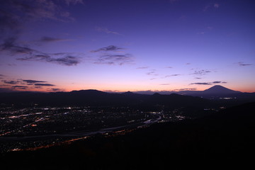 富士山　夕景