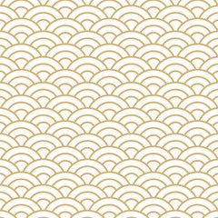 和柄素材　青海波　伝統模様　パターン