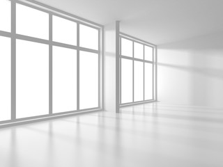 Fototapeta premium Futuristic White Architecture Design Background