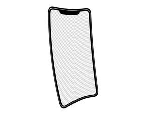 Mobile phone white mockup. Template with blank screen for Infographic. Isolated on white background.