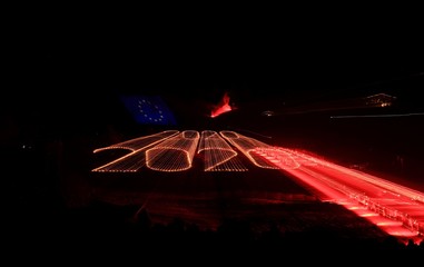 Newyear 2020 with Europe Flag in Kitzbühel