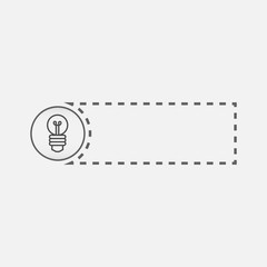 Blank bubble banner with bulb lamp vector eps 10