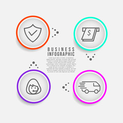 Business infographic design for app or website vector eps 10