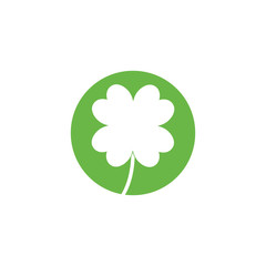Fototapeta premium Green Clover Leaf icon Template Design