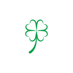 Green Clover Leaf icon Template Design