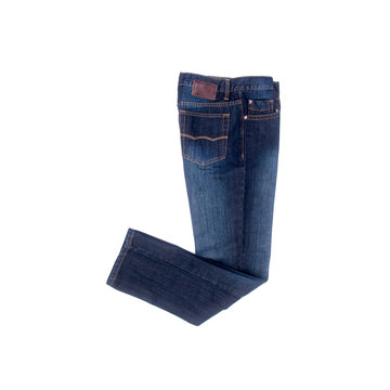 jean or blue jeans with concept on white background new.