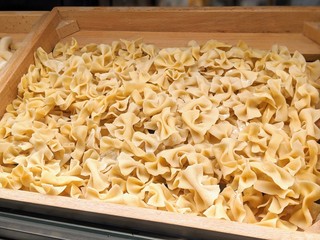 Variety of colorful pasta secca