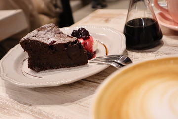 カフェのガトーショコラ