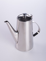 tea pots or stainless steel coffee pot on background new.