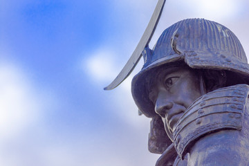 Obraz premium 伊達政宗騎馬像