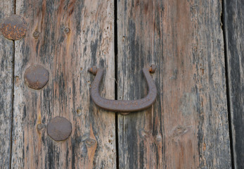 old wooden door with lock