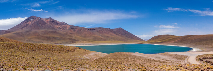 Laguna Miscanti near Atacama desert   in Chile