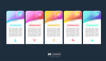 Colorful Infographics design template, can be used for workflow layout, diagram, annual report, web design.Creative banner, label vector.