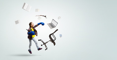 Little cute champion. Mixed media