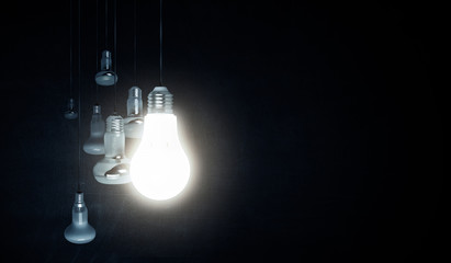 Concept of bright idea and creativity