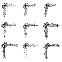 Text separator decoratice typography ornament design elements vintage dividing shapes Border illustration