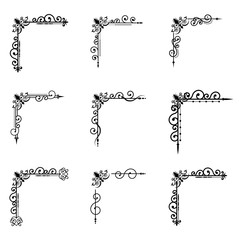 Text separator decoratice typography ornament design elements vintage dividing shapes Border illustration