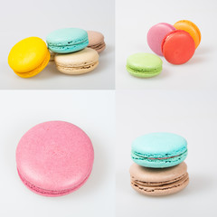 macarons or colorful macarons on a background.