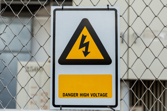 electrical hazard sign placed 