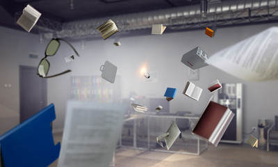 Business education concept . Mixed media