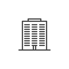 Condo building line icon. linear style sign for mobile concept and web design. Townhouse buildings outline vector icon. Symbol, logo illustration. Vector graphics