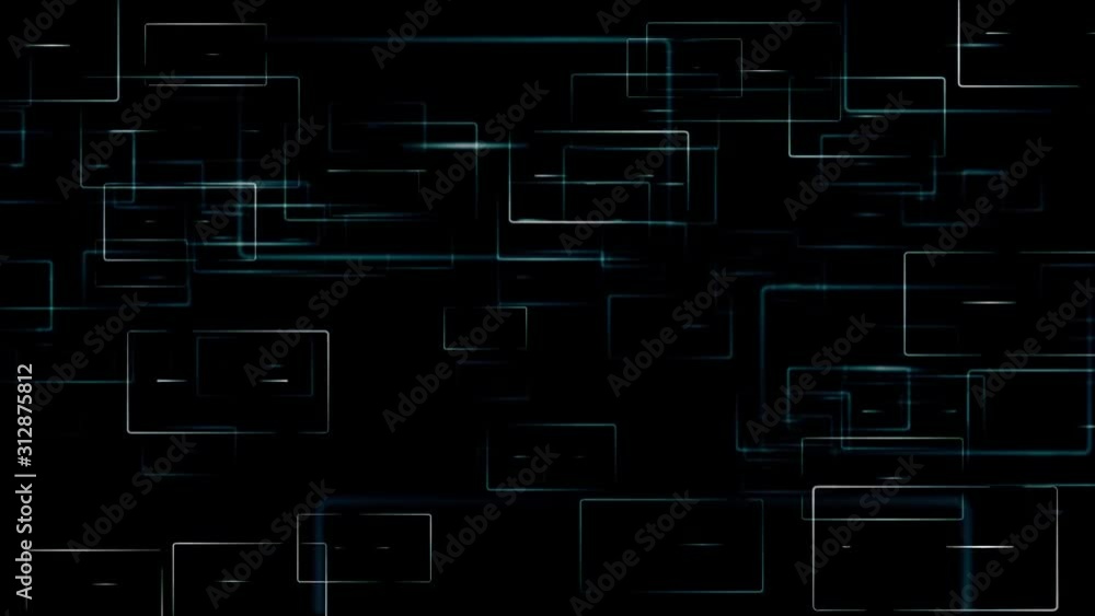 Poster Abstract square cube animated motion BACKGROUND LOOPS