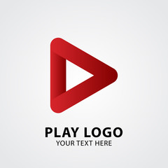 Play Logo Button For Music Background and Social Media Icon Advertising
