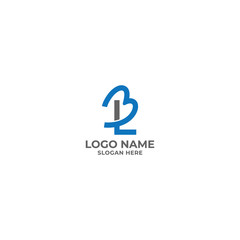 BL letter logo design template full vector