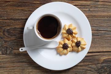 Coffee and shortbread cookies