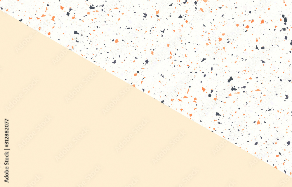 Poster natural duotone background with terrazzo texture for product display. minimal summer concept. flat l