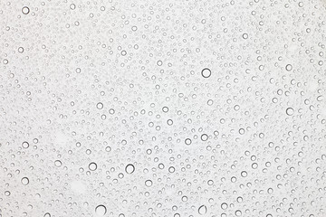 Rain droplets on glass background, Water drops on glass.