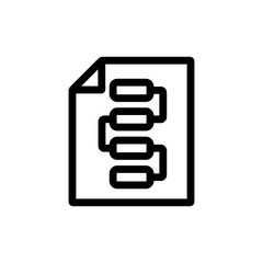 strategic planning icon vector. A thin line sign. Isolated contour symbol illustration