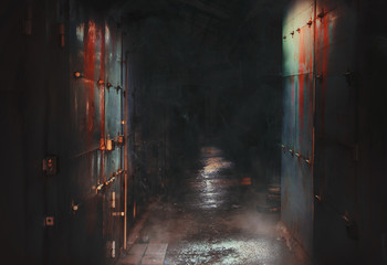 Fototapeta scary street horror movie, Mystic dangerous place obraz