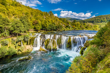 Fototapeta na wymiar Strbacki Buk Waterfall - Croatia And Bosnia Border