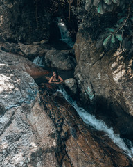 young woman at the Jungle in koh samui thailand