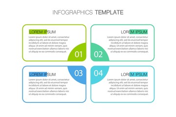 Presentation business infographic template with 4 options. Vector illustration.