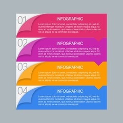 Presentation business infographic template with 4 options. Vector illustration.