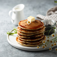 Homemade pancakes with blueberry