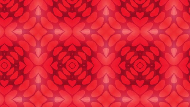 seamless pattern with hearts kaleidoscope animation footage