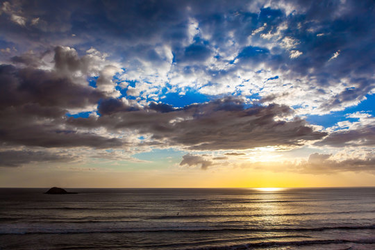 Sunset. The Muriway Beach