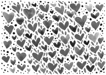 Abstract background. Brush, marker, watercolor, pencil drawing stroke. Children, sketch, doodle, hand drawn, black and white