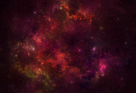 Deep space nebula with stars © Alen
